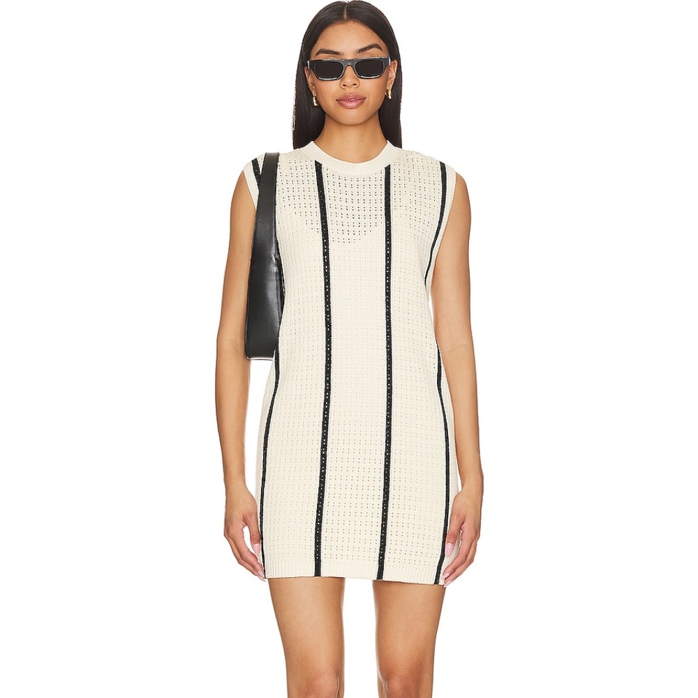 ANINE BING Lanie open-knit minidress